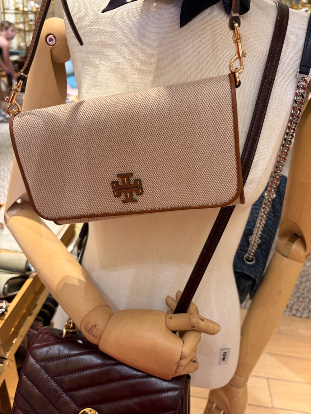 Tory Burch Thea canvas flat Woven and Blush Crossbody Duo with wallet new tag